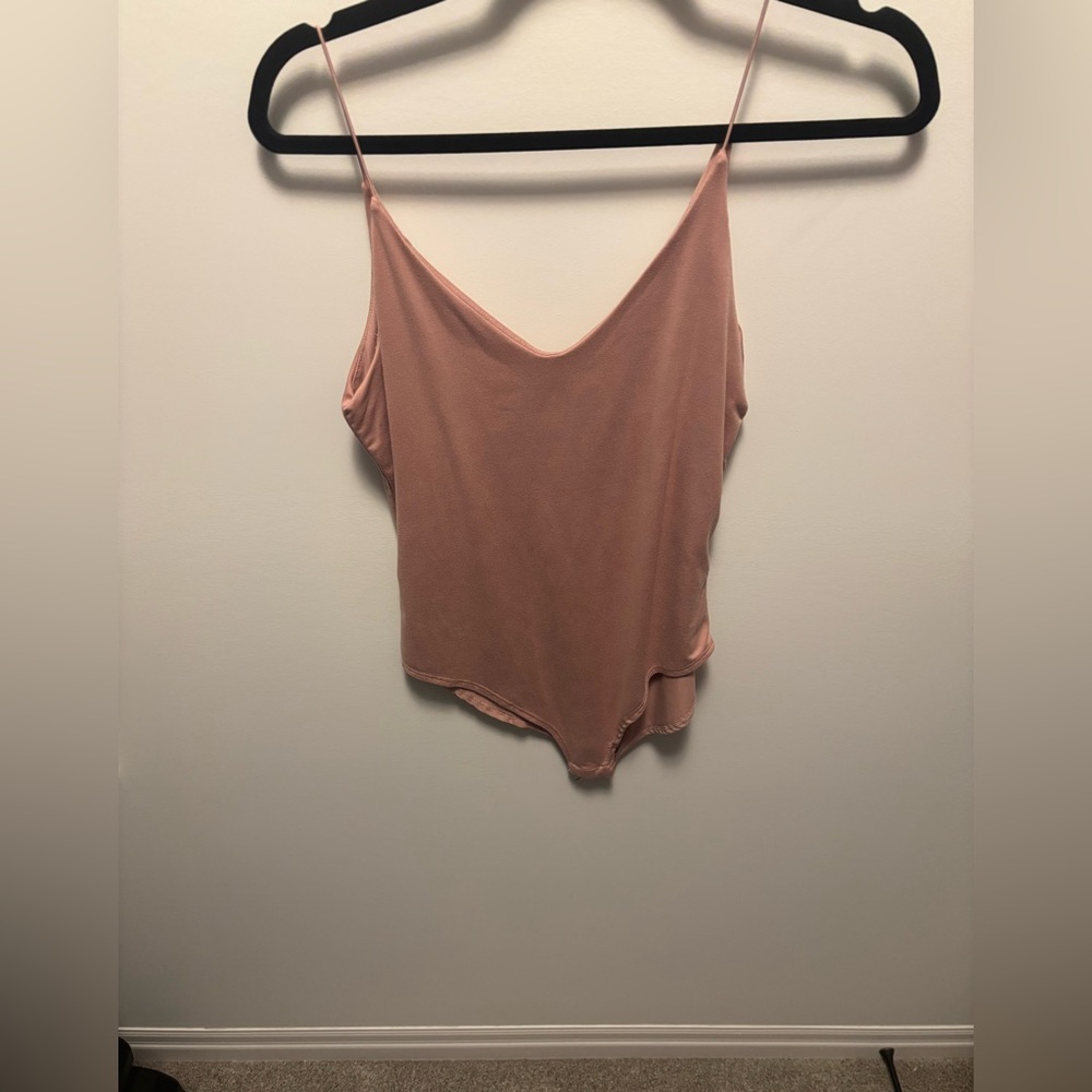 Women's Pink Spaghetti Strap bodysuit